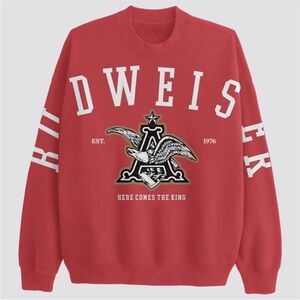 Budweiser Red Pullover Sweatshirt